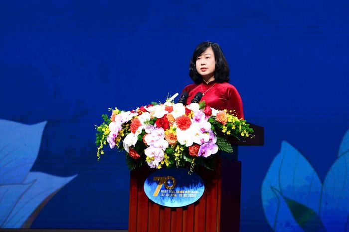 Bộ trưởng Bộ Y tế Đ&agrave;o Hồng Lan ph&aacute;t biểu tại lễ kỷ niệm. Ảnh: Trần Minh