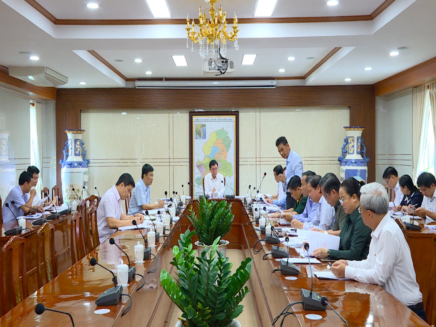 A group of people sitting at a table