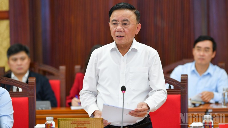 Đồng ch&iacute; Trần Cẩm T&uacute;, Ủy vi&ecirc;n Bộ Ch&iacute;nh trị, Thường trực Ban B&iacute; thư. (Ảnh: THẾ ĐẠI)